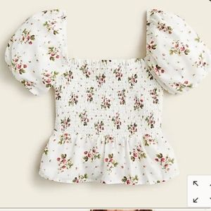 J Crew Strawberry 🍓  Pesant Top